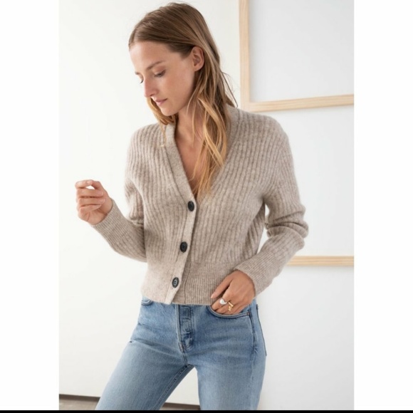 & Other Stories Sweaters - SOLD & Other Stories alpaca wool blend cardigan in oatmeal (S)